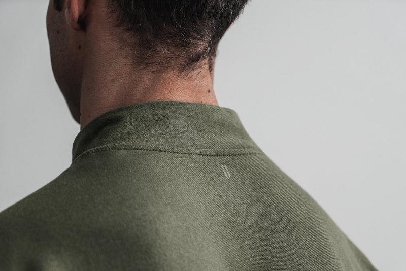 Nobull Twill Zip-Up Men's Hoodie Olive | USA Y1552X
